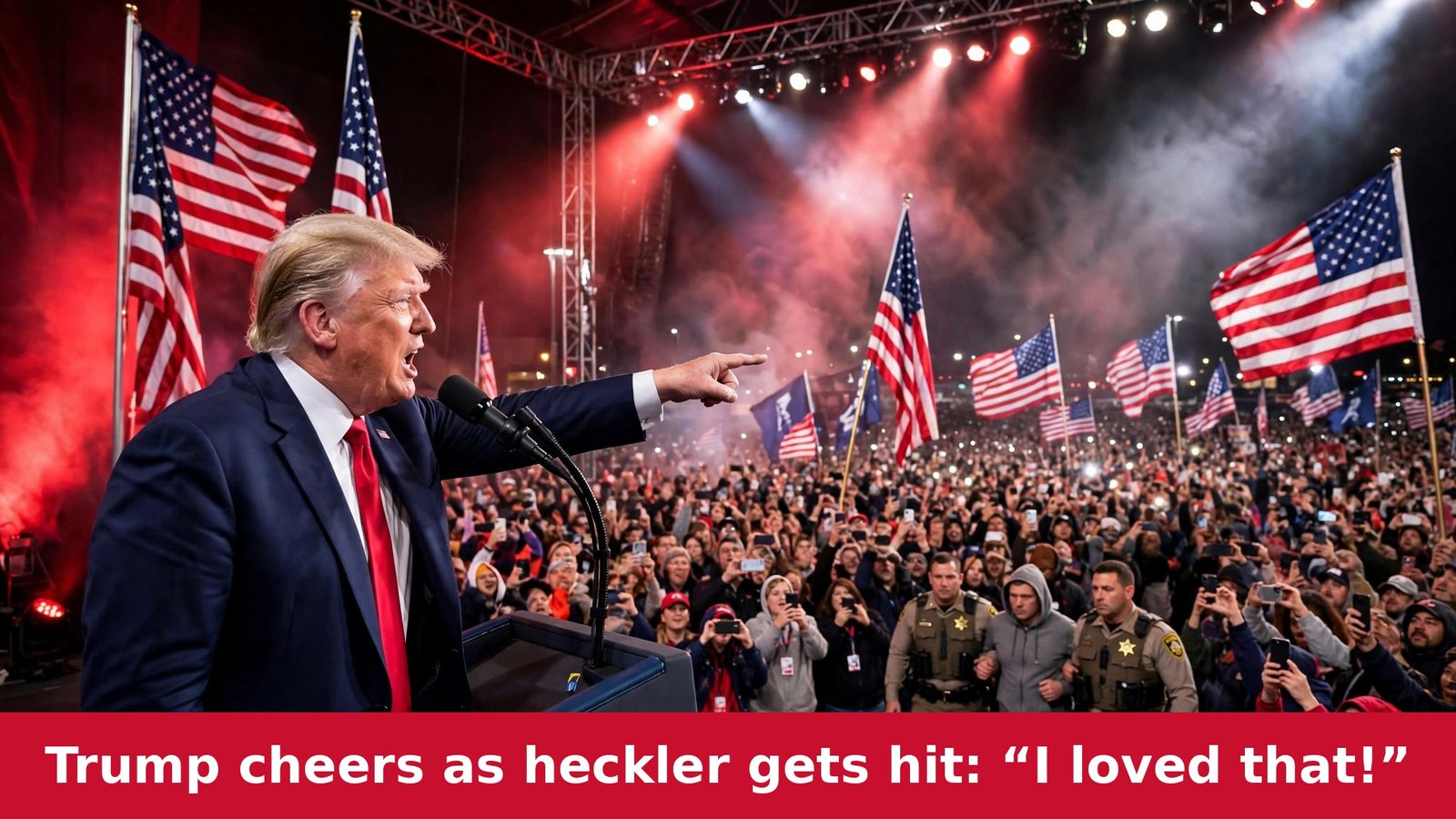 Trump Watched a Heckler Get Punched and Dragged Out at His South Carolina Rally — Then Praised the Attacker as ‘The Real Deal’ Evander Holyfield