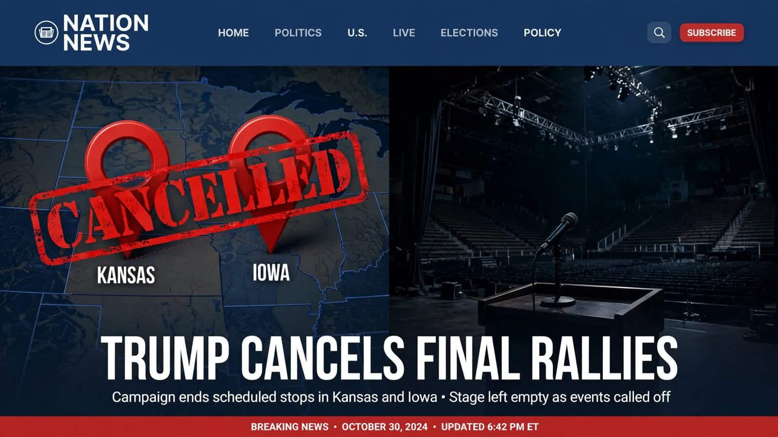 Trump Cancels Final Kansas And Iowa Rallies, Explodes At Reporter