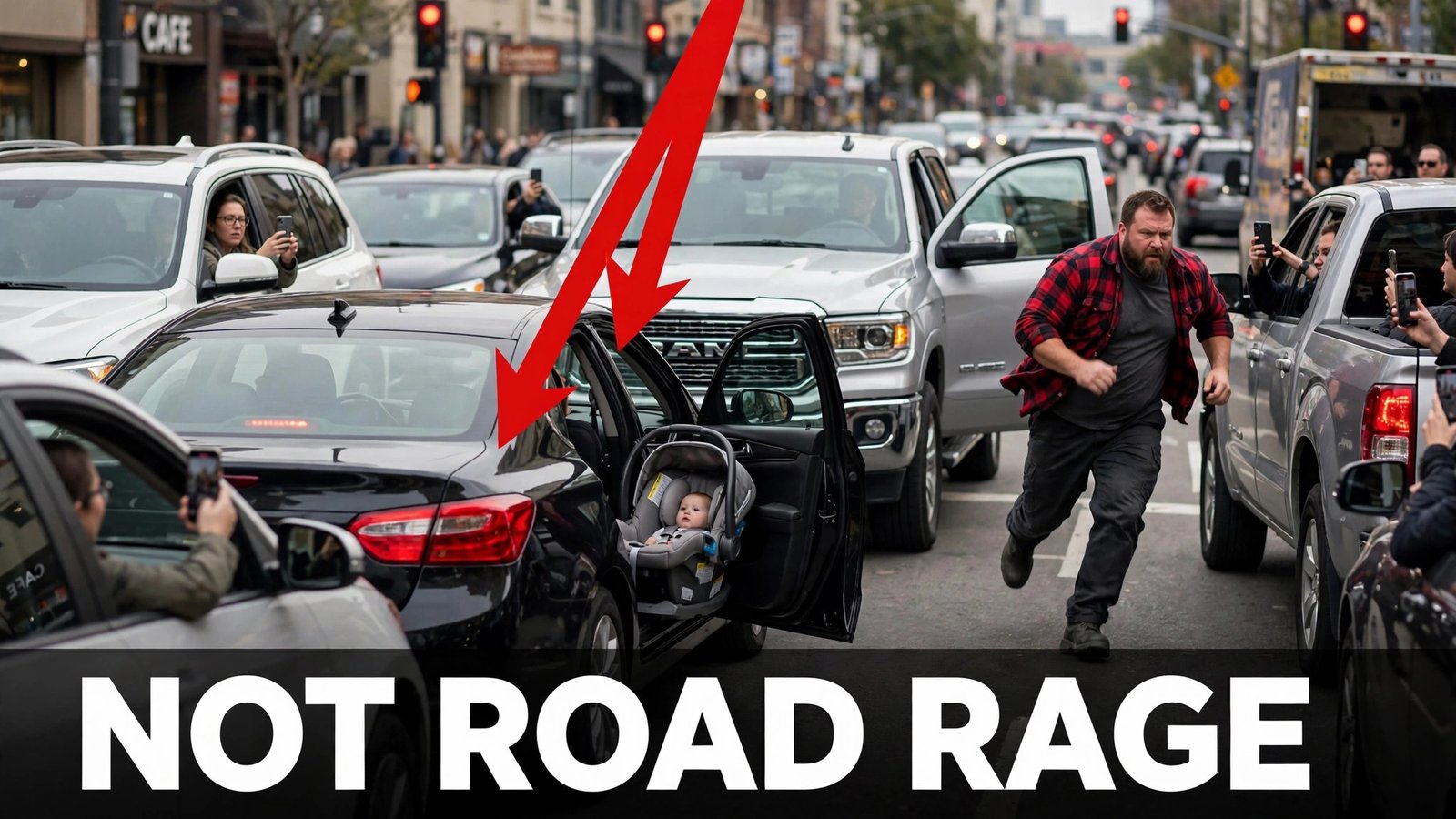 A Pickup Truck Chased My Sedan Through Traffic While a Dozen Drivers Filmed the “Road Rage” — Then He Jumped Out at the Red Light and Yanked Open My Back Door to Save My Baby